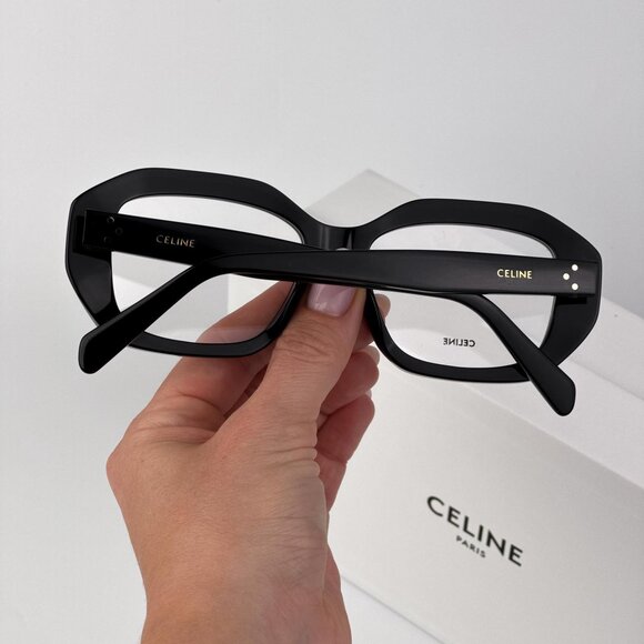 Celine 3 DOTS CL50156I Eyeglasses – Black Rectangle Frame | Model 001 - Picture 2 of 9